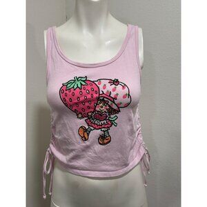 Strawberry Short Cake Girls Tank Top With Side Drawstrings Size L
